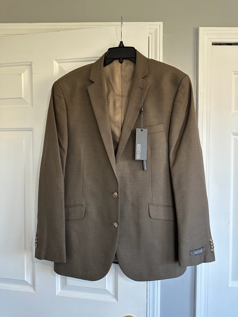 Kenneth Cole Reaction Men's Brown Neat 2 Piece Suit